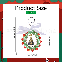 Christmas Wreath Acrlic & Glass Pendant Decorations&nbsp;PALLOY-GO00036