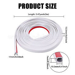 Self Adhesive Semicircular Hard PVC Cable Cover&nbsp;AJEW-WH0886-24C