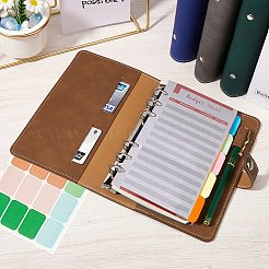 Imitation Leather A6 Portable Pocket BuckleLoose-Leaf Notebook&nbsp;AJEW-WH20001-45C