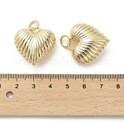 真鍮チャーム  カドミウムフリー＆ニッケルフリー＆鉛フリー  ハート  18KGP本金メッキ  25.5x25x12mm  穴：6mm&nbsp;KK-P260-12A-G