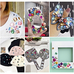 Flat Back & Back Plated Acrylic Rhinestone Cabochons&nbsp;MACR-TA0001-62A