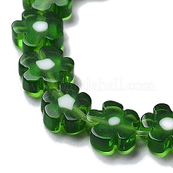 Handmade Millefiori Lampwork Beads Strands&nbsp;LAMP-F035-09J