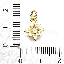 Brass Micro Pave Cubic Zirconia Pendants&nbsp;KK-Z100-14G