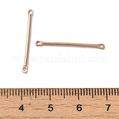 イオンプレーティング（IP）304ステンレススチールコネクタチャーム  バーリンク  ローズゴールド  25x2.5x1.2mm  穴：1.2mm&nbsp;STAS-Q323-06C-RG