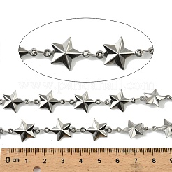 304 Stainless Steel Star Link Chains&nbsp;CHS-A017-01P