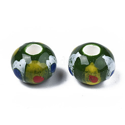Handmade Porcelain European Beads&nbsp;PORC-S504-002