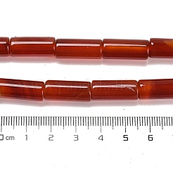 天然石赤瑪瑙ビーズ連売り  コラム  染め＆加熱  18.5~19x8~8.5mm  穴：1.4mm  約20個/連  14.80~14.96''（37.6~38センチメートル）&nbsp;G-NH0020-A01-01