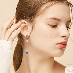 40Pcs Rainbow Color 304 Stainless Steel Stud Earring Findings&nbsp;EJEW-AR0001-02