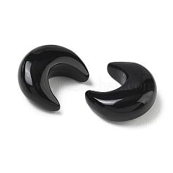 天然ブラックオニキス（染色＆加熱）ビーズ  ムーン  穴なし/ドリルなし  20~20.5x17~17.5x8mm&nbsp;GG-CBA19D0-01