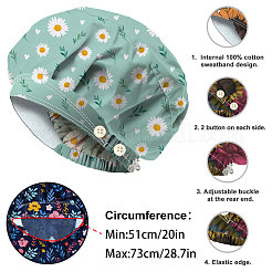 Cotton Adjustable Printed Bouffant Hats Working Caps for Women Men&nbsp;AJEW-WH0677-011