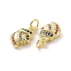 Brass Micro Pave Cubic Zirconia Charms&nbsp;KK-E068-VF115