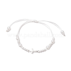 Cross Alloy Link Bracelets&nbsp;BJEW-JB11528-02