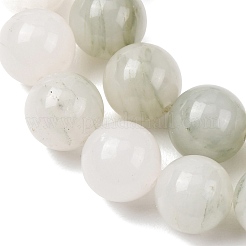 天然新疆翡翠ビーズ連売り  スムーズなラウンド  12~12.5mm  穴：1.5mm  約30~34個/連  14.76~15.75''（37.5~40センチメートル）&nbsp;G-T150-A03-12mm