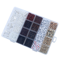 DIY 24 Style Acrylic & ABS Beads Jewelry Making Finding Kit&nbsp;DIY-NB0012-02C