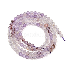 Natural Purple Phantom Quartz Purple Lodolite Quartz Beads Strands&nbsp;G-B175-D07-3mm