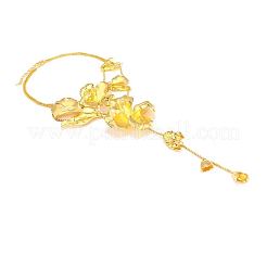 Zinc Alloy Flower Pendant Double Layer Y Necklaces for Women&nbsp;WG35735-01