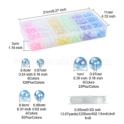 DIY Round Transparent Acrylic Beads Bracelets Making Kits&nbsp;DIY-FS0008-17