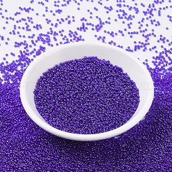 MIYUKIラウンドロカイユビーズ  日本製シードビーズ  11/0  （rr176)透明コバルト光沢  2x1.3mm  穴：0.8mm  約5500個/50g&nbsp;SEED-X0054-RR0176