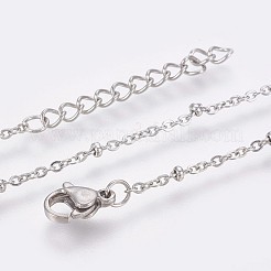 Tarnish Resistant 304 Stainless Steel Cable Chain Anklets&nbsp;AJEW-P069-01P