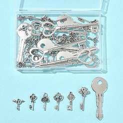40Pcs 8 Styles Tibetan Style Alloy Pendants&nbsp;TIBEP-FS0001-44