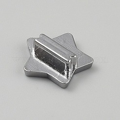 合金スライドのチャームは、セッティングをカボション  プラチナ  スター  14.5x14.5x4.5mm&nbsp;FIND-WH20031-11D-P