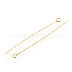 真鍮製9ピン  長持ちメッキ  本金メッキ  ニッケルフリー  18KGP本金メッキ  24ゲージ  40mm  穴：1.6mm  ピン：0.5mm&nbsp;KK-G331-09-0.5x40