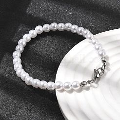 Plastic Pearl Beaded Bracelets for Women&nbsp;BJEW-L716-01P