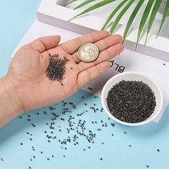 12/0 ガラスシードビーズ  透明インサイドカラー  丸い穴  ラウンド  キャメル  12/0  2~2.5x1.5~2mm  穴：0.8mm  約30000個/袋&nbsp;SEED-A014-2mm-137B