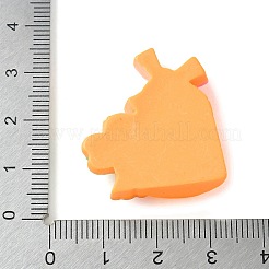 オペーク樹脂カボション  カラフル  ハウス  29x26.5x8.2mm&nbsp;RESI-D310-01C