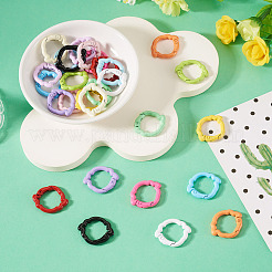28Pcs 14 Colors Baking Paint Zinc Alloy Spring Gate Rings&nbsp;FIND-TA0010-21