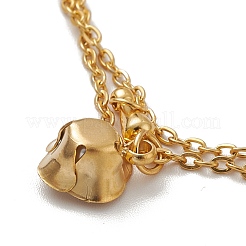 PVD Vacuum Plating 304 Stainless Steel Cable Chains Multi-strand Anklet&nbsp;AJEW-A036-11G