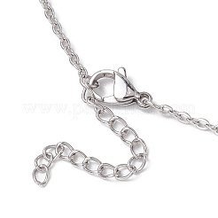 Non-Tarnish 3Pcs 3 Styles 304 Stainless Steel Cable Chain Macrame Pouch Empty Stone Holder Necklace Making&nbsp;NJEW-JN04973