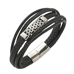 Braided Microfiber Leather Multi-strand Bracelets&nbsp;BJEW-Q010-06A