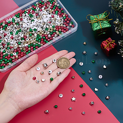 800色のプラスチックビーズ4個  100種類のccbビーズ3個とアクリルビーズ100個付き  ミックスカラー  6~8.5mm&nbsp;CCB-PH0001-26