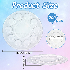 200Pcs Round PET Watercolor Oil Palette&nbsp;AJEW-WA0004-63