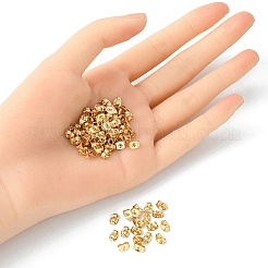 304ステンレススチール製イヤーナット  ポストイヤリング用フリクションイヤーナット  18KGP本金メッキ  6x4.5x3mm  穴：0.8~1mm&nbsp;STAS-YW0001-49