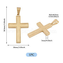 1Pc Brushed 304 Stainless Steel Pendants&nbsp;STAS-TADJ0001-07G
