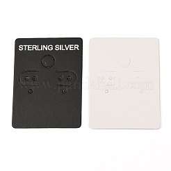 黒のネックレスカード  ヘアクリップ＆イヤリング＆ネックレスディスプレイ用  ブラック  5.1x3.8x0.05cm  約100個/袋&nbsp;CDIS-O001-05