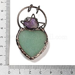 Natural Green Aventurine & Amethyst Big Pendants&nbsp;G-A221-04G