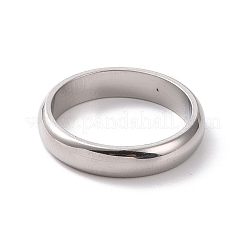 変色しない201ステンレススチール製プレーンバンドリング（女性用）  ステンレス鋼色  内径：17mm&nbsp;RJEW-I089-51P