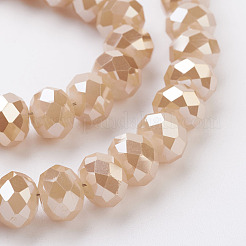 Electroplate Glass Beads Strands&nbsp;EGLA-D020-8x5mm-76