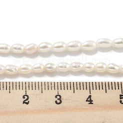 天然養殖淡水パールビーズ連売り  ライス  グレード5 A  雪  2.8~3.2mm  穴：0.3mm  約31個/連  6.69''~6.89''（17~17.5センチメートル）&nbsp;PEAR-P062-01H
