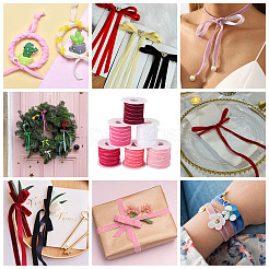 60 Yards 6 Colors Single Face Velvet Ribbon&nbsp;SRIB-TA0001-38