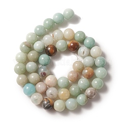 Natural Flower Amazonite Beads Strands&nbsp;G-YW0001-25