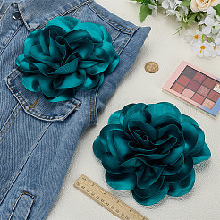 2Pcs Polyester Flower Iron Pins&nbsp;JEWB-FG0001-42A