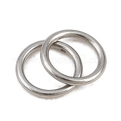 304ステンレススチール製クローズド丸カン  ラウンド  ステンレス鋼色  22ゲージ  5x0.6mm&nbsp;STAS-G393-06P-16