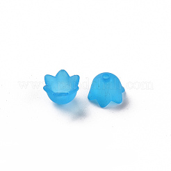透明アクリルビーズキャップ  チューリップの花  スズラン  艶消し  ミックスカラー  10x6mm  穴：1.5mm  約2100個/500g&nbsp;PL543