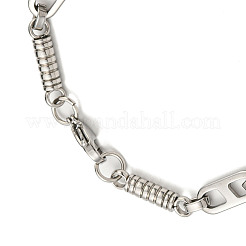 Non-Tarnish 201 Stainless Steel Column & Oval Link Chain Bracelet&nbsp;BJEW-B078-38P