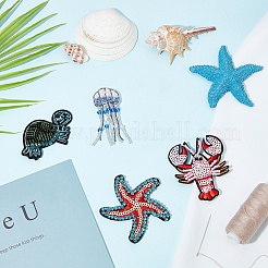 4 style Ocean Theme Cloth Sew on Patches&nbsp;PATC-FG0001-11
