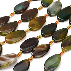 Natural Banded Agate Beads Strands&nbsp;G-F825-H01-03B